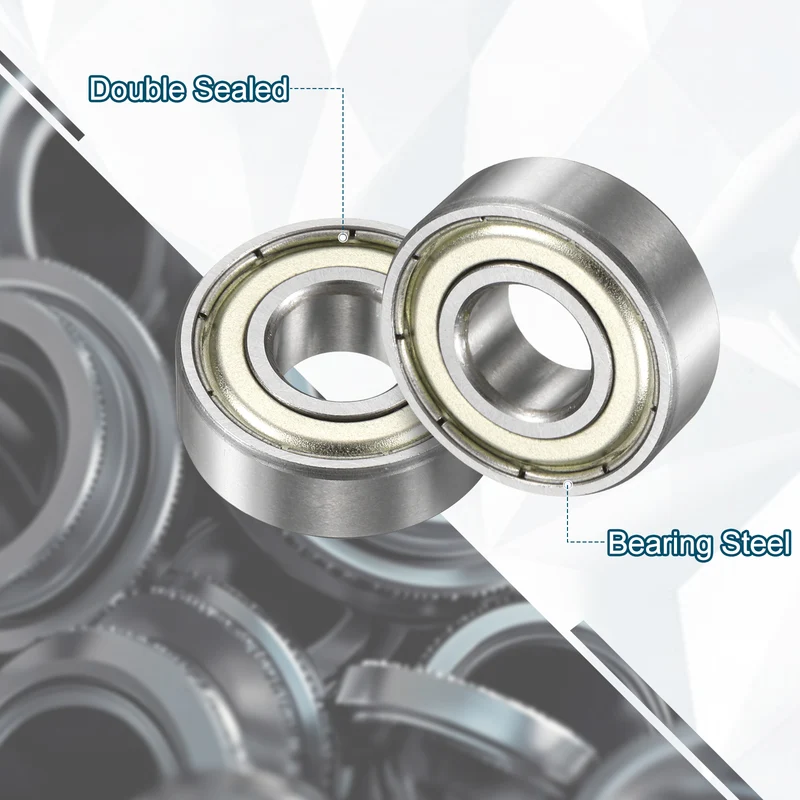 3Pcs 1606ZZ Deep Groove Ball Bearing, 3/8" x 29/32" x 5/16" Sealed Bearing