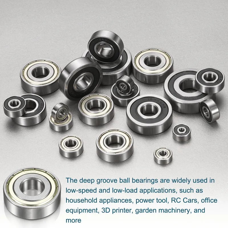 3Pcs 1614ZZ Deep Groove Ball Bearing, 3/8" x 1-1/8" x 3/8" Sealed Bearing