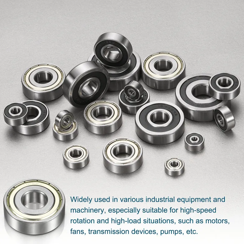 1604ZZ Deep Groove Ball Bearing, 3pcs, 3/8" x 7/8" x 9/32", Z2 Sealed Bearing