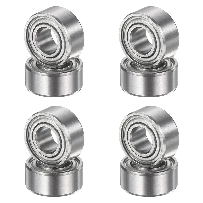 8Pcs 683ZZ 3mmx7mmx3mm Metal Shielded Deep Groove Ball Bearing, Silver