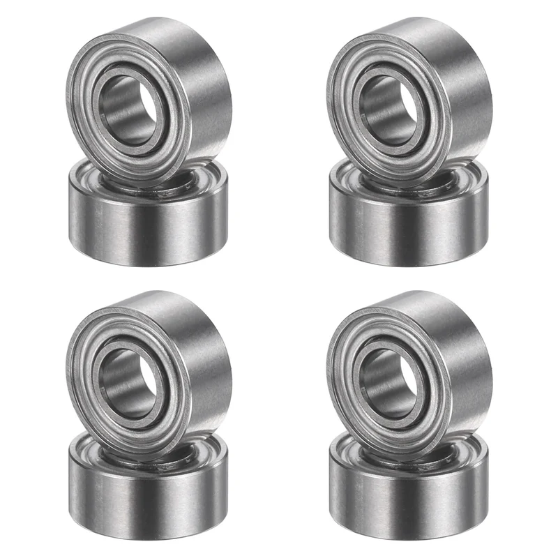 8Pcs 682XZZ 2.5mmx6mmx2.6mm Metal Shielded Deep Groove Ball Bearing, Silver