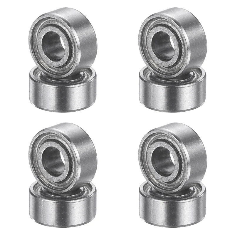 8Pcs 682ZZ 2mmx5mmx2.3mm Metal Shielded Deep Groove Ball Bearing, Silver