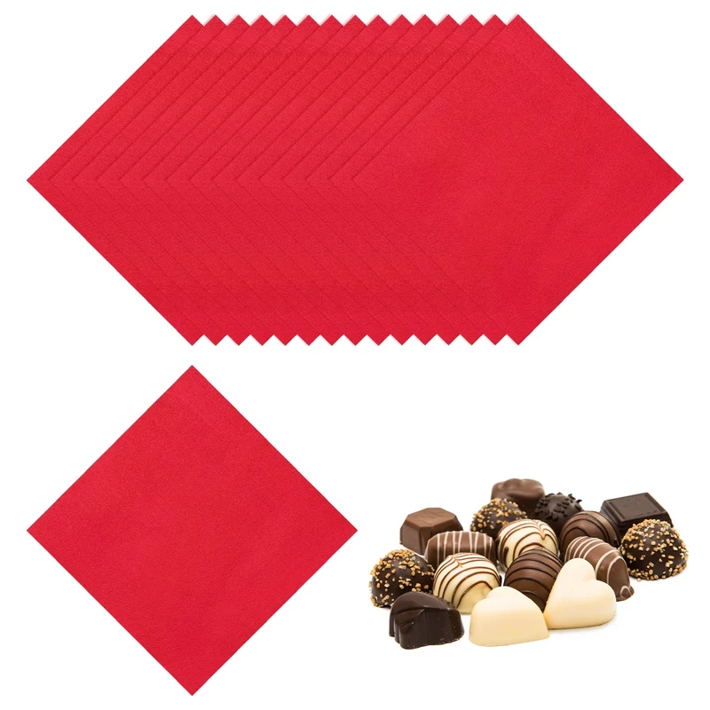 200 Pcs Candy Foil Wrappers, 7.87 x 7.87" Wrappers, Red (Orange Peel)