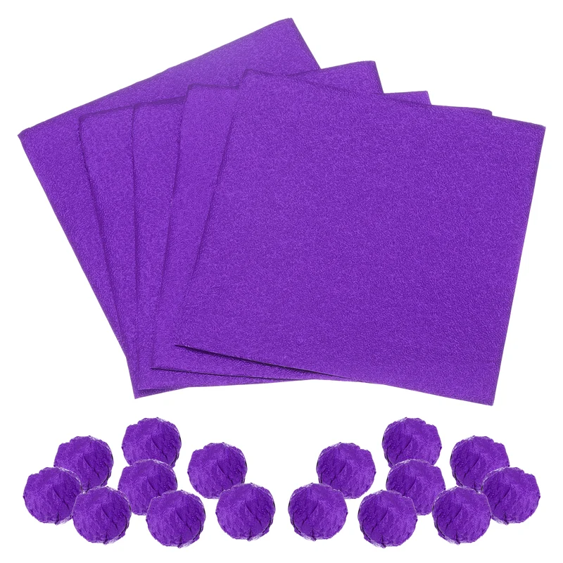 100pcs Purple Metallic Foil Paper, 3x3" Orange Texture Wrapping Paper