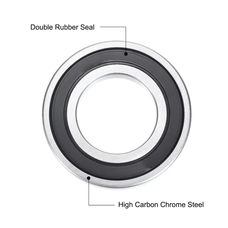 Deep Groove Ball Bearings 16005-2RS , ID 25mm x OD 47mm x Width 8mm Double Rubber Seal Bearings, High Speed Sealed Bearing Chrome Steel (2 PCS)