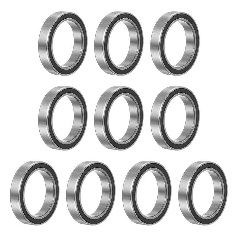 10pcs 6702-2RS Deep Groove Ball Bearings 15x21x4mm Rubber Sealed Bearings