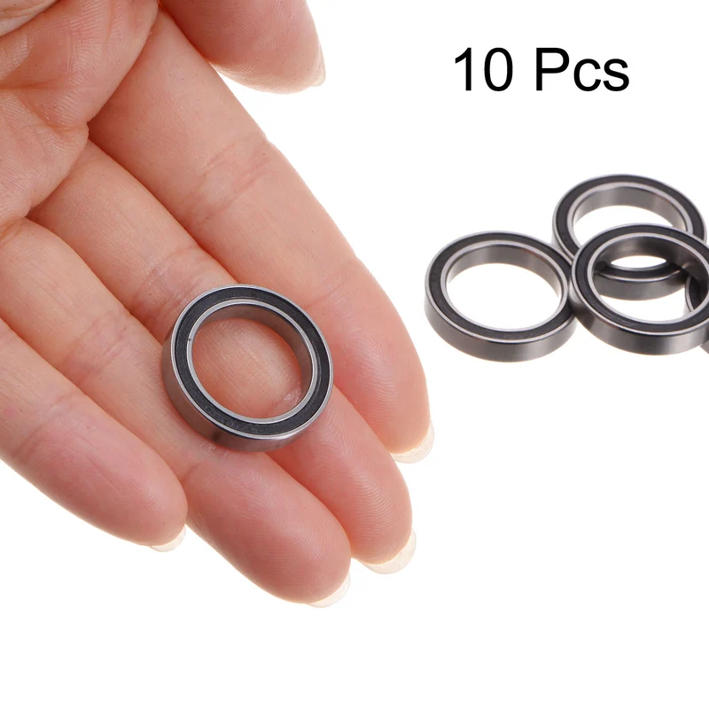10pcs 6702-2RS Deep Groove Ball Bearings 15x21x4mm Rubber Sealed Bearings