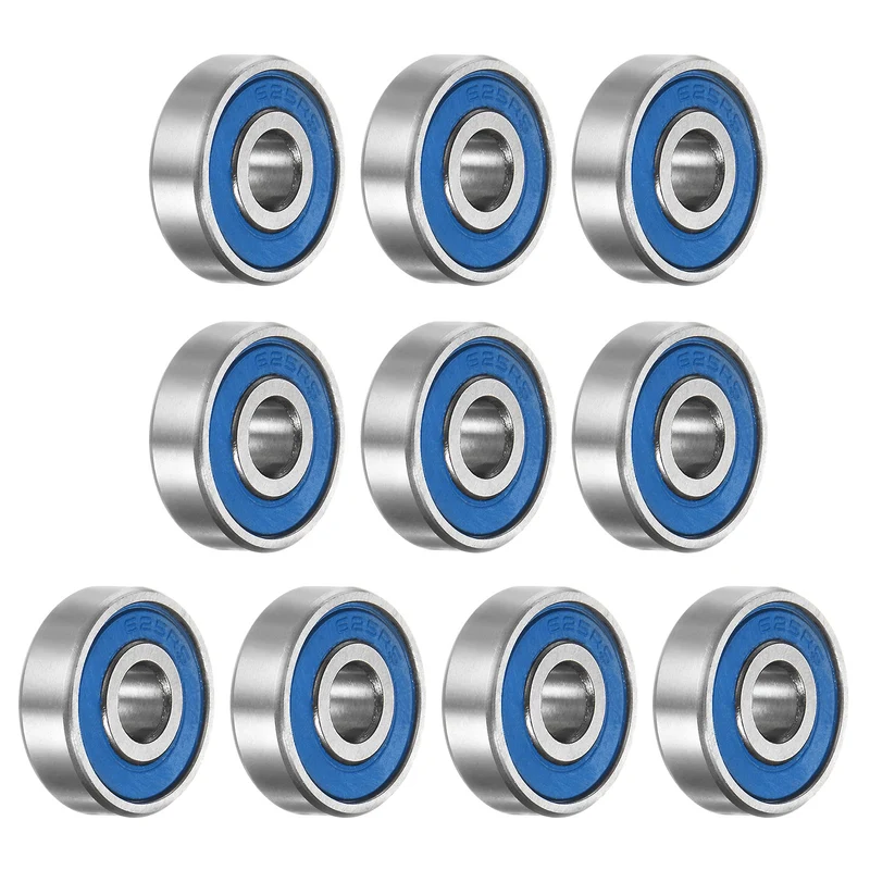 10pcs 625-2RS Miniature Deep Groove Ball Bearings 5x16x5mm Rubber Sealed Bearing
