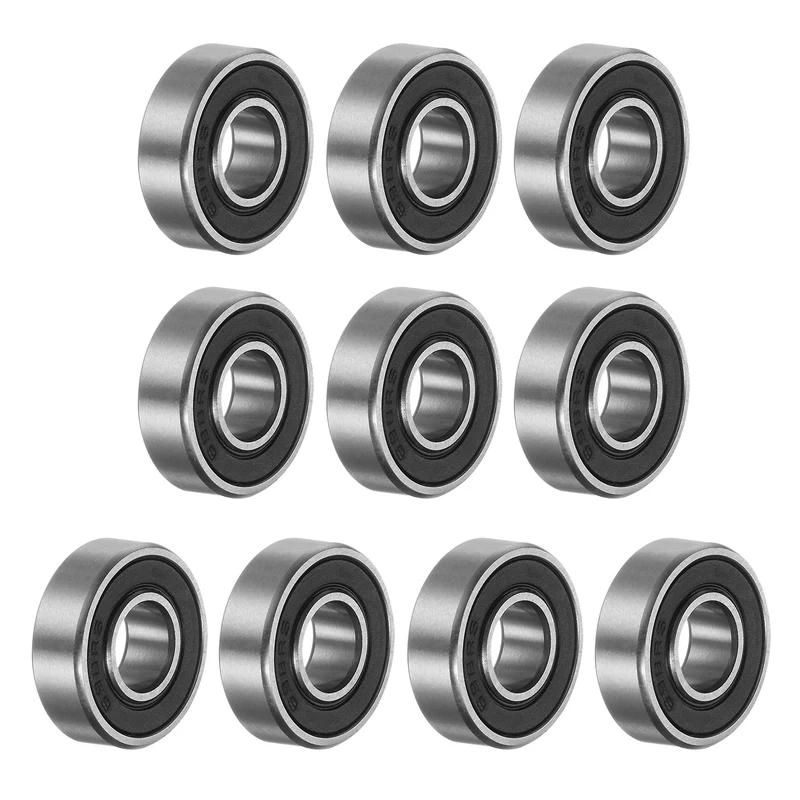 10pcs 698-2RS Deep Groove Ball Bearings 8x19x6mm Rubber Sealed Bearings