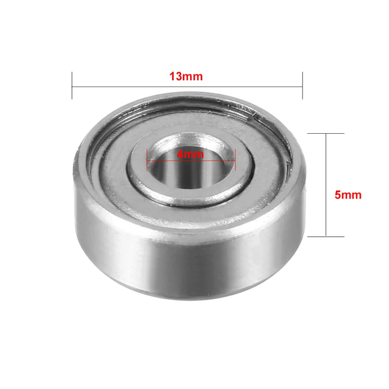 10pcs 4mmx13mmx5mm Double Shielded Miniature Deep Groove Ball Bearing