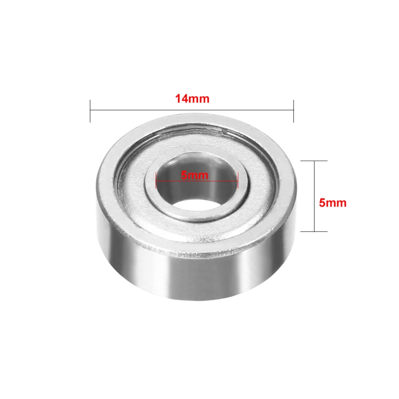20pcs 5mmx14mmx5mm Double Shielded Miniature Deep Groove Ball Bearing