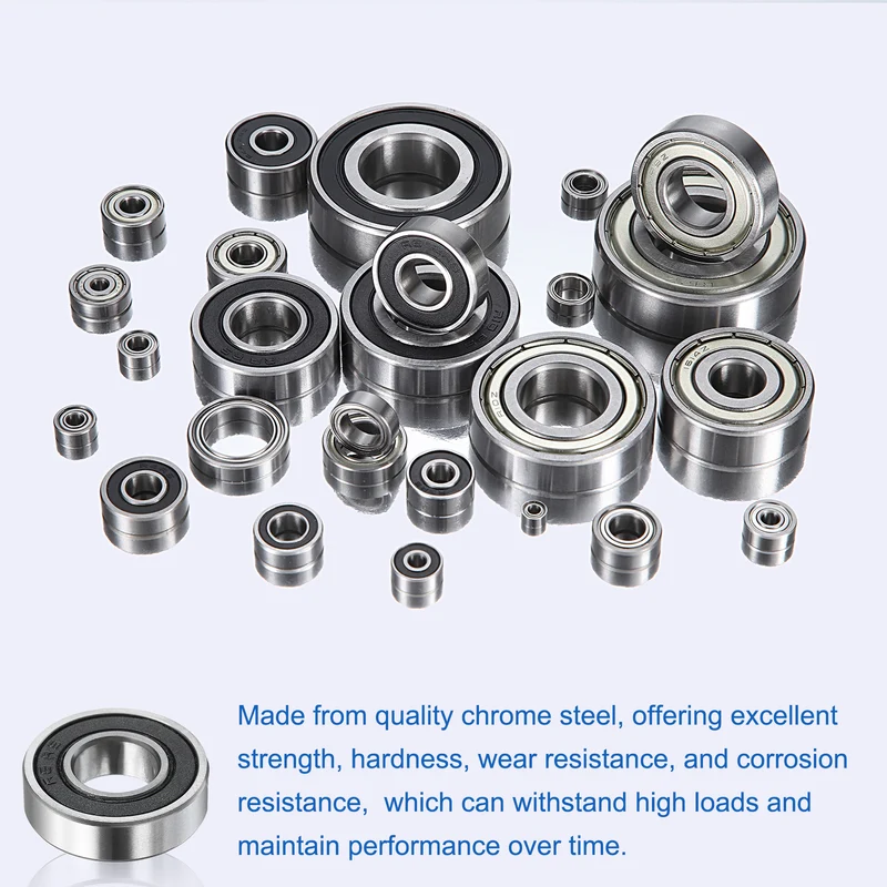 5Pcs R8-2RS Deep Groove Ball Bearings 1/2"x1-1/8"x5/16" Double Metal Shielded Z3