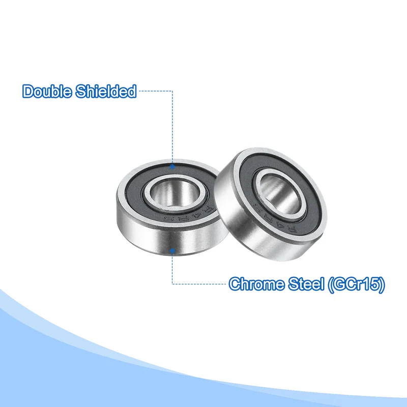 5Pcs R4-2RS Deep Groove Ball Bearings 1/4"x5/8"x0.196" Double Metal Shielded Z3