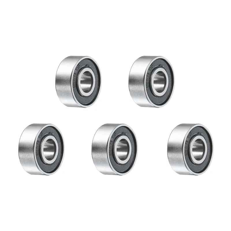 5Pcs R3-2RS Deep Groove Ball Bearings 3/16"x1/2"x10/51" Double Metal Shielded Z3