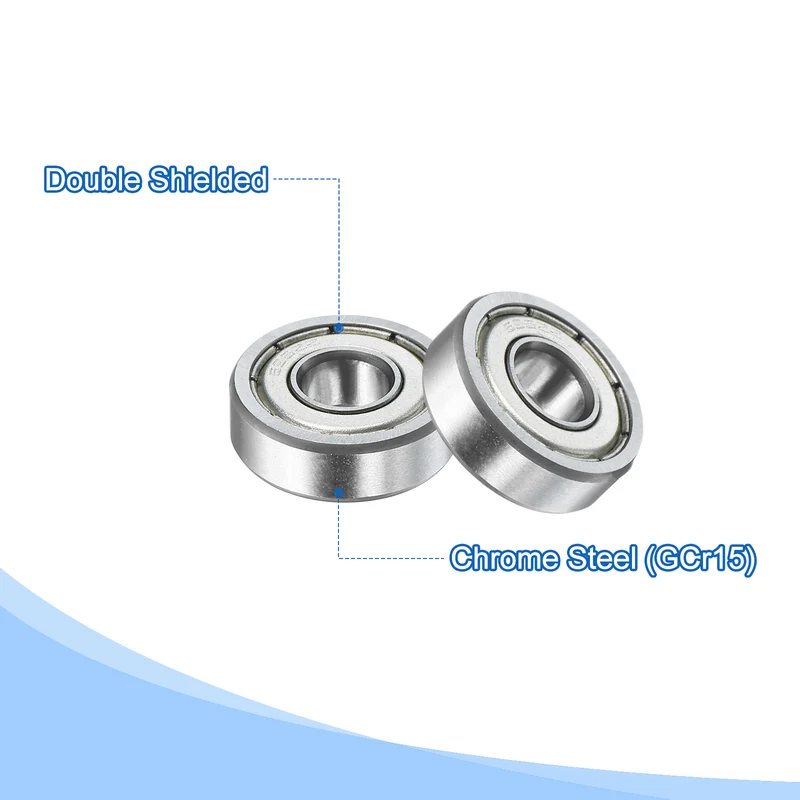 5Pcs R1660ZZ Deep Groove Ball Bearings 6x16x5mm Double Metal Shielded Z3