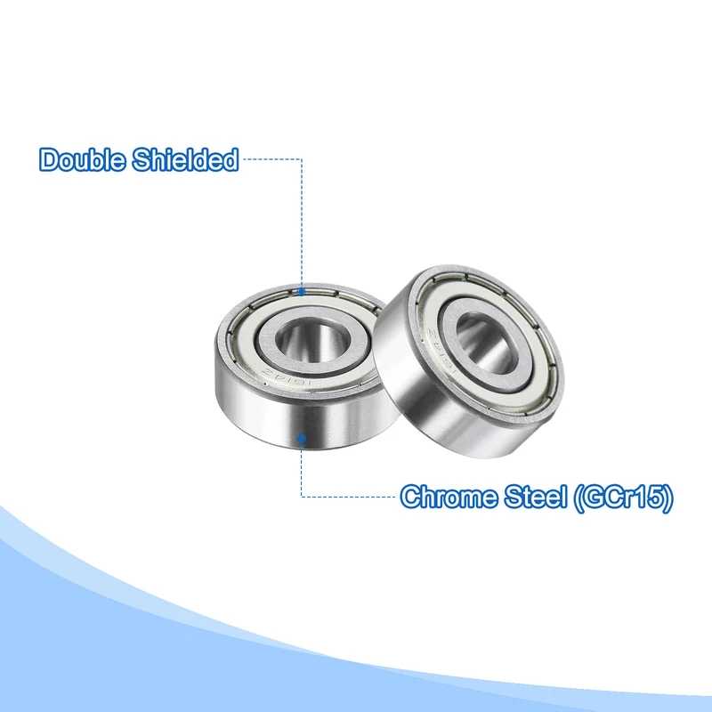 5Pcs 1614ZZ Deep Groove Ball Bearings 3/8"x1-1/8"x3/8" Double Metal Shielded Z3