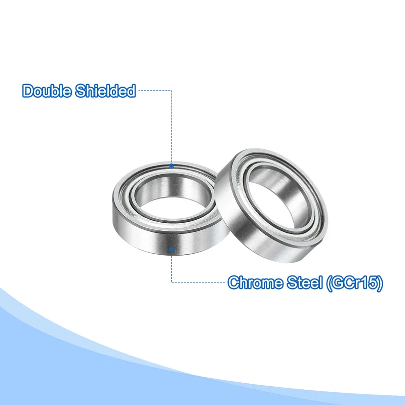 5Pcs R1038ZZ Deep Groove Ball Bearings 3/8"x5/8"x5/32" Double Metal Shielded Z3