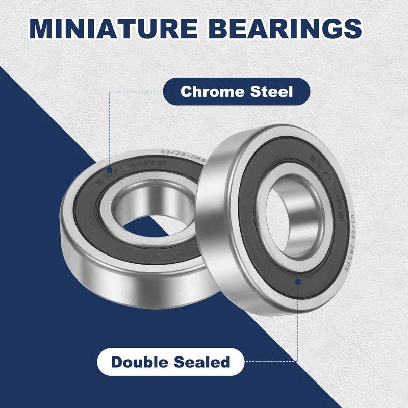 63/28-2RS Deep Groove Ball Bearing, 28 x 68 x 18mm, ZV4 Double Rubber