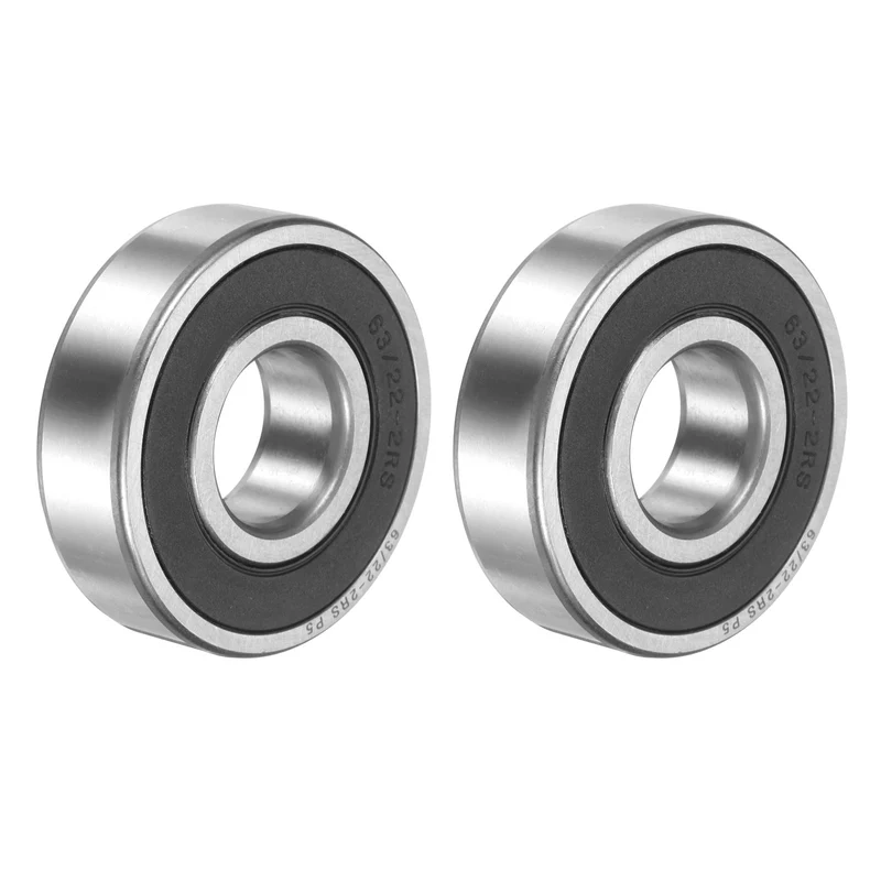 63/22-2RS Deep Groove Ball Bearing, 2pcs 22 x 56 x 16mm, ZV4 Double Rubber