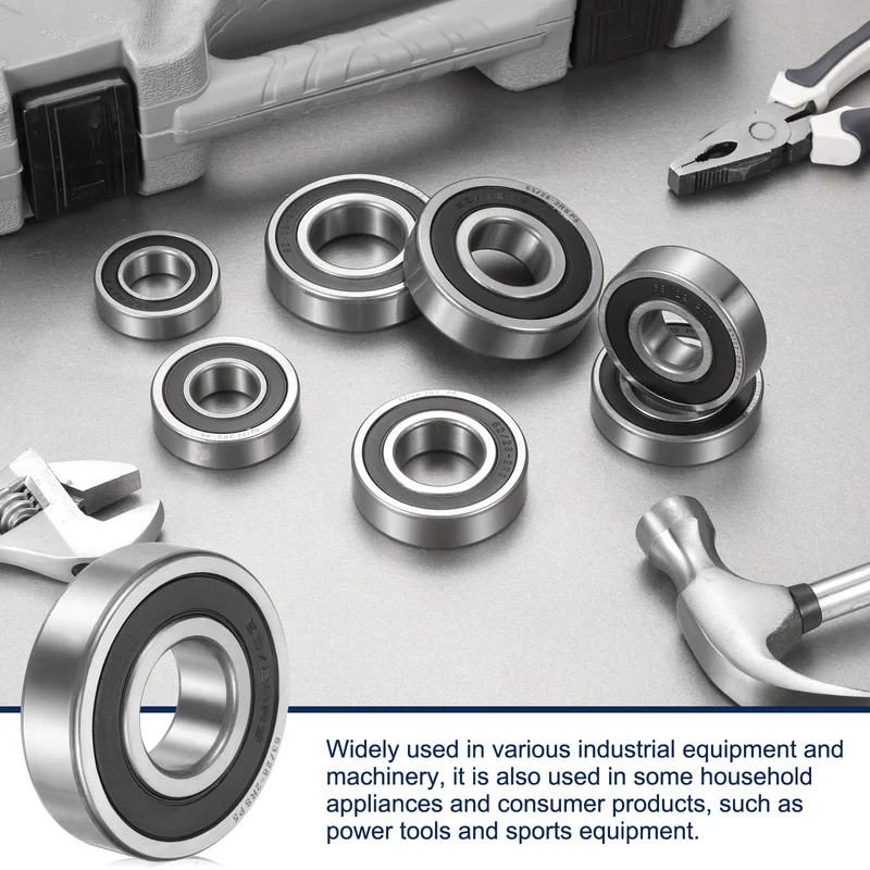 62/28-2RS Deep Groove Ball Bearing, 2pcs 28 x 58 x 16mm, ZV4 Double Rubber