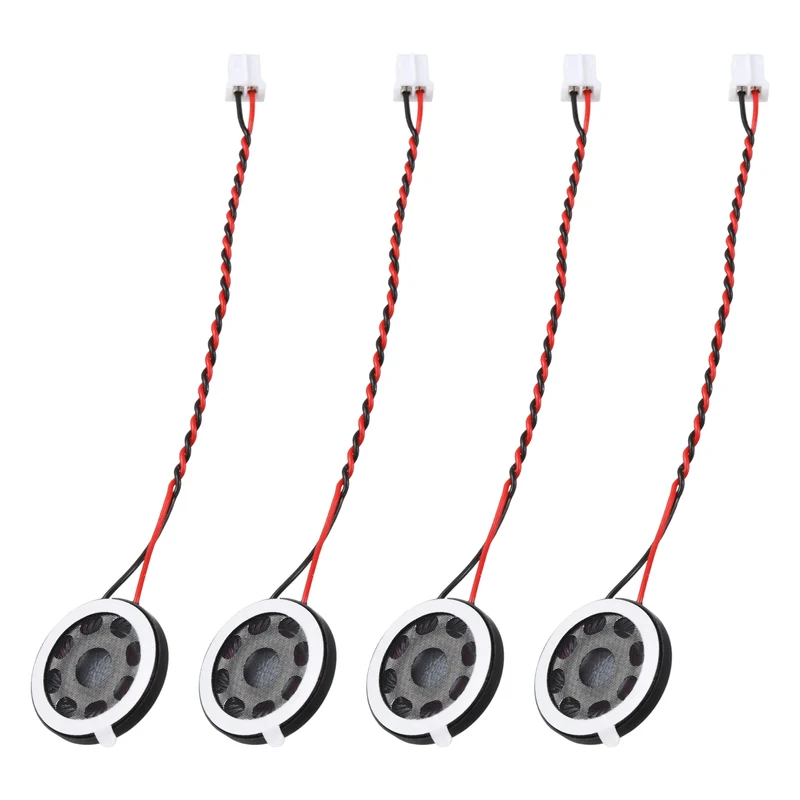 4Pcs 1W 8 Ohm 20mm Small Round Internal Magnetic Speaker with 2.0mm Terminal