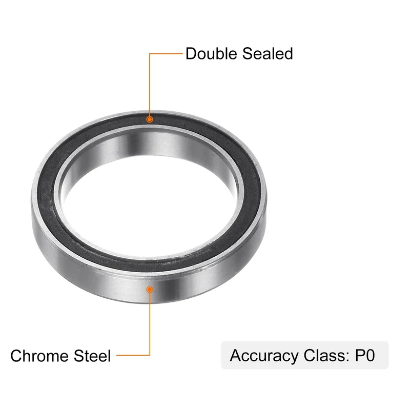 10pcs 6703-2RS Deep Groove Ball Bearings, Chrome Steel Bearing 17mm x 23mm x 4mm