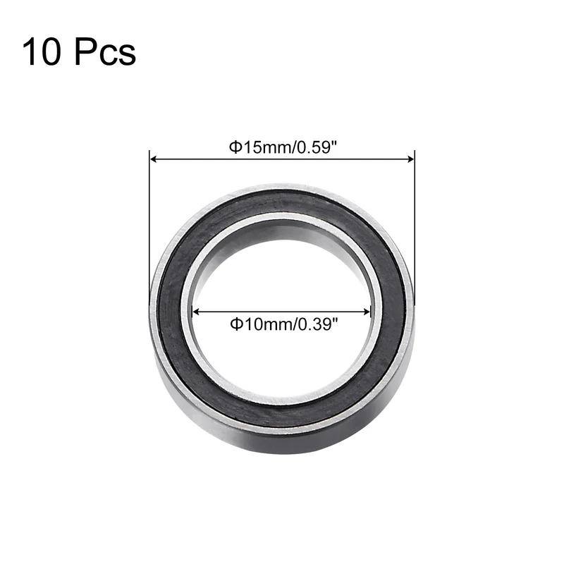 10pcs 6700-2RS Deep Groove Ball Bearings Chrome Steel Bearing 10x15x4mm