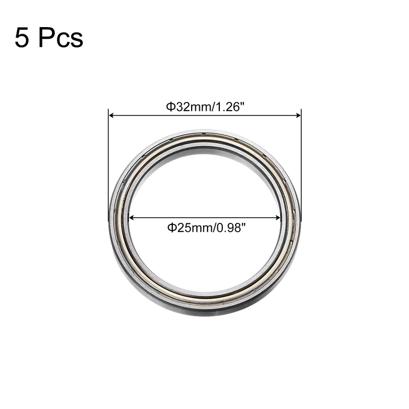 5pcs 6705ZZ Deep Groove Ball Bearings Chrome Steel Z2 Bearing 25mm x 32mm x 4mm