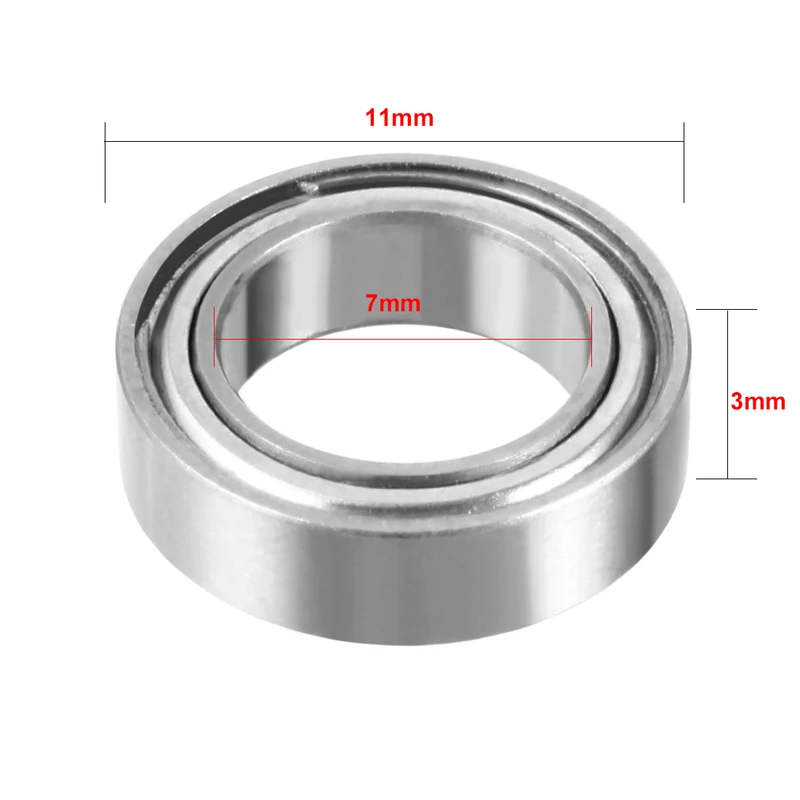 20pcs MR117ZZ 7mmx11mmx3mm Double Shielded Miniature Deep Groove Ball Bearing