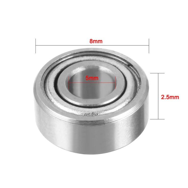 10pcs MR85ZZ 5mmx8mmx2.5mm Double Shielded Miniature Deep Groove Ball Bearing