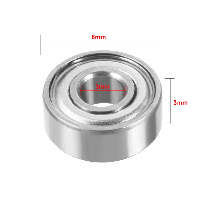 20pcs MR83ZZ 3mmx8mmx3mm Double Shielded Miniature Deep Groove Ball Bearing