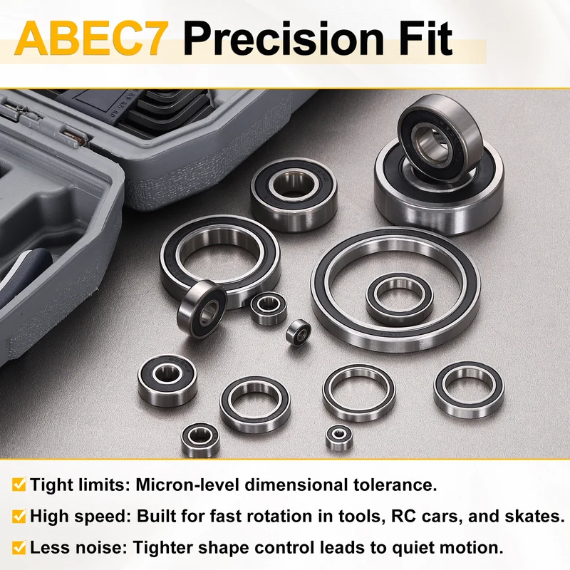 4Pcs 6002-2RS Deep Groove Ball Bearings 15x32x9mm ZV4 Level ABEC7 Precision