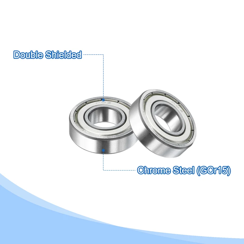 5Pcs R8ZZ Deep Groove Ball Bearings 1/2"x1-1/8"x5/16" Double Metal Shielded Z3