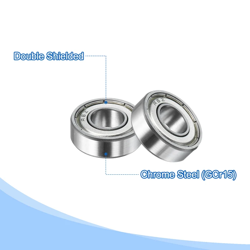 5Pcs R6ZZ Deep Groove Ball Bearings 3/8"x7/8"x9/32" Double Metal Shielded Z3
