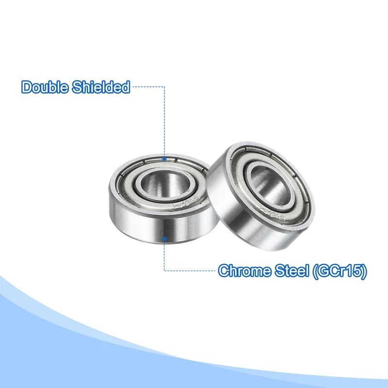 5Pcs R4AZZ Deep Groove Ball Bearings 1/4"x3/4"x9/32" Double Metal Shielded Z3