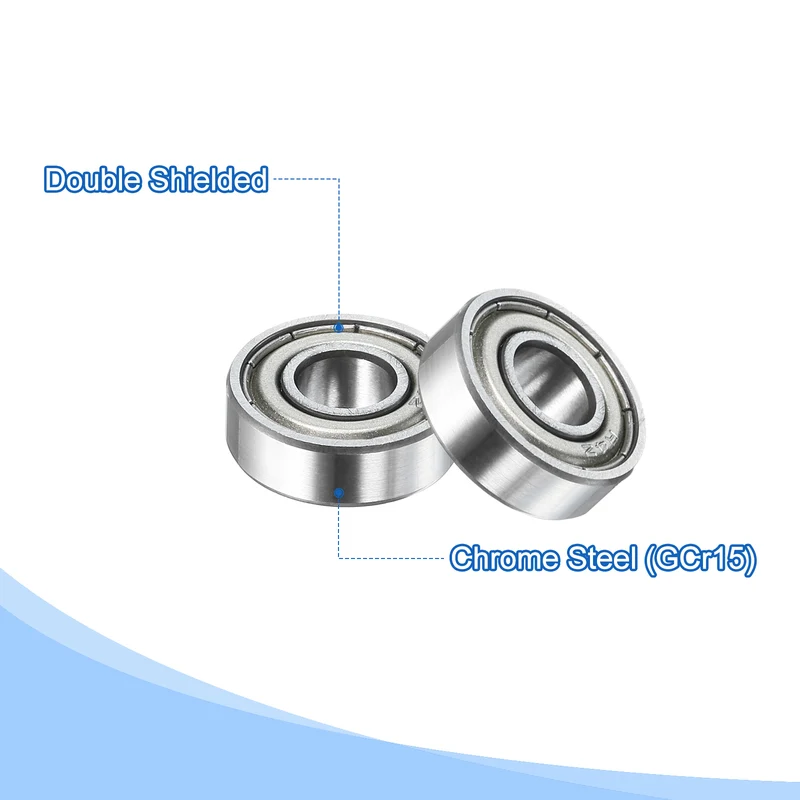 5Pcs R4ZZ Deep Groove Ball Bearings 1/4"x5/8"x0.196" Double Metal Shielded Z3