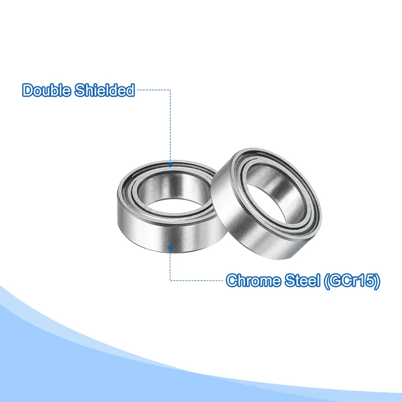5Pcs R1810ZZ Deep Groove Ball Bearings 5/16"x1/2"x5/32" Double Metal Shielded Z3