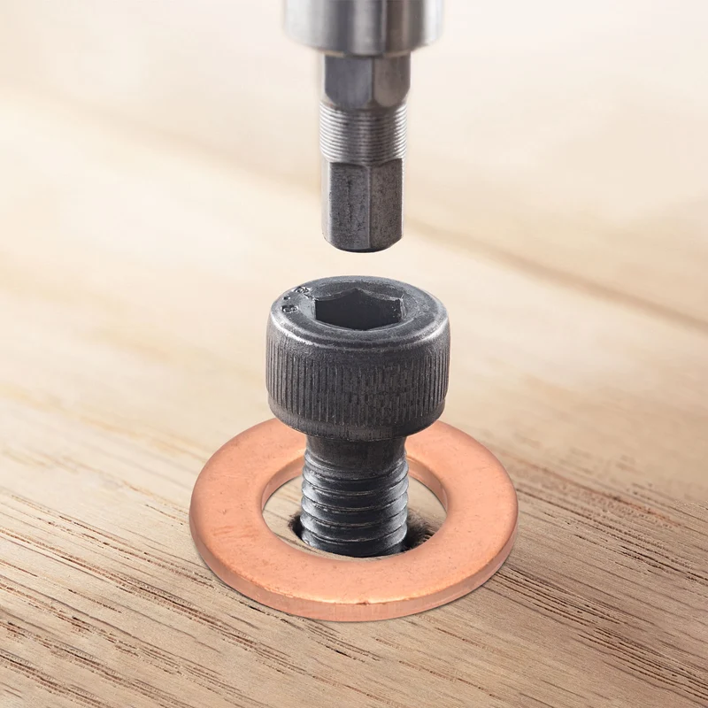 60Pcs M12 Flat Copper Washers 12x16x1mm Copper Flat Sealing Ring Washers