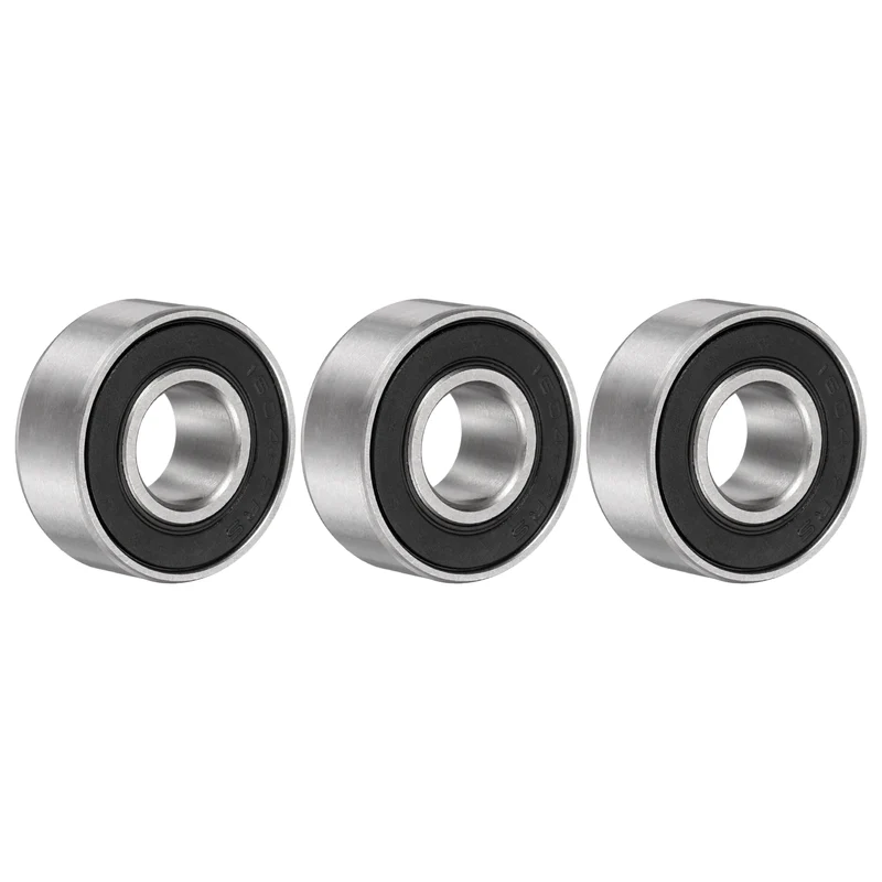 3Pcs 1604-2RS Deep Groove Ball Bearing, 3/8" x 7/8" x 11/32" Sealed Bearing