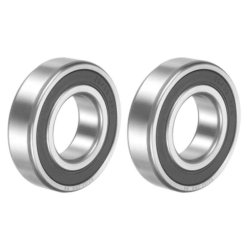 62/32-2RS Deep Groove Ball Bearing, 2pcs 32 x 65 x 17mm, ZV4 Double Rubber