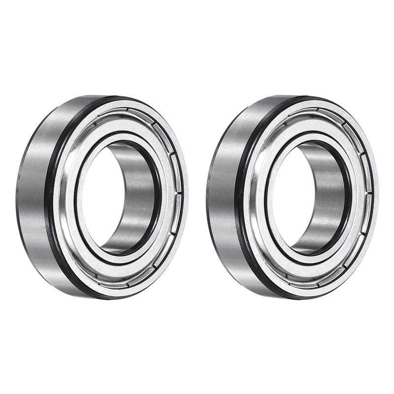 2Pcs 6005ZZ Deep Groove Ball Bearing, 25x47x12 mm Double Shielded Chrome Steel