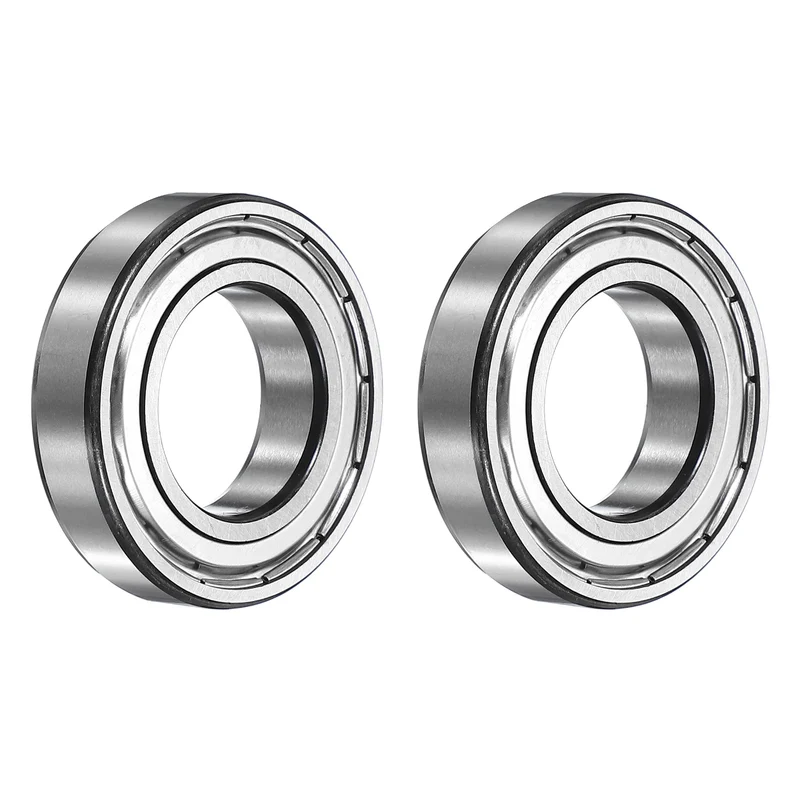 2Pcs 6006ZZ Deep Groove Ball Bearing, 30x55x13 mm Double Shielded Chrome Steel