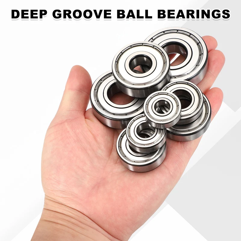 2Pcs 6006ZZ Deep Groove Ball Bearing, 30x55x13 mm Double Shielded Chrome Steel