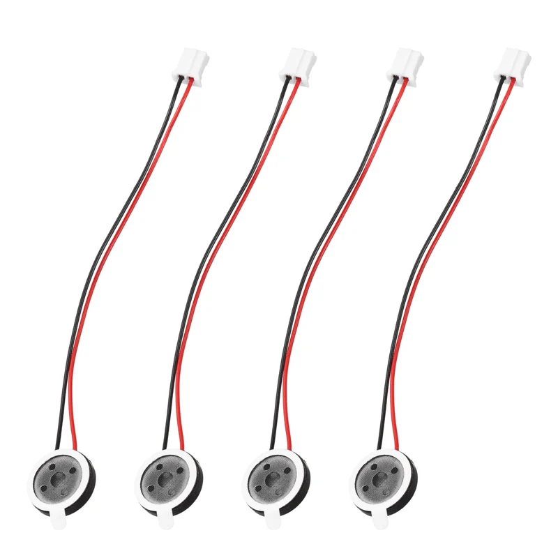 4Pcs 1W 8 Ohm 13mm Small Round Internal Magnetic Speaker with 2.0mm Terminal