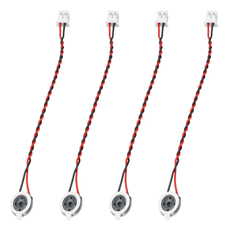 4Pcs 1W 8 Ohm 10mm Small Round Internal Magnetic Speaker with 2.0mm Terminal