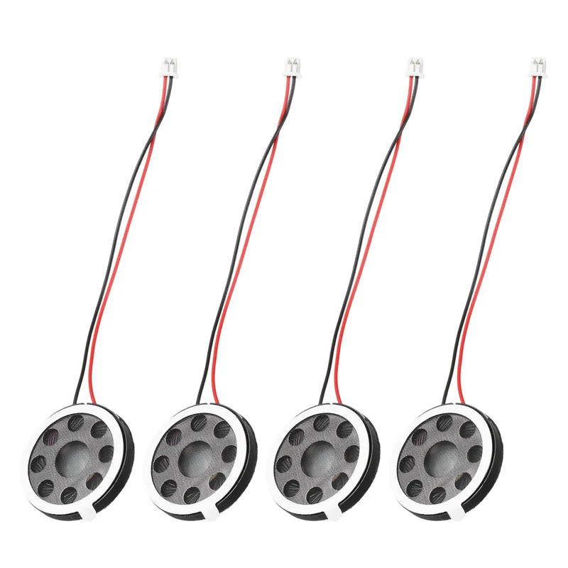 4Pcs 1W 8 Ohm 25mm Small Round Internal Magnetic Speaker with 1.25mm Terminal