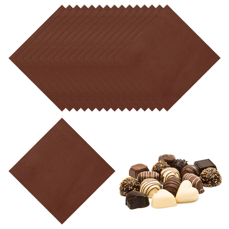 200 Pcs Candy Foil Wrappers, 7.87 x 7.87" Wrappers, Brown (Orange Peel)