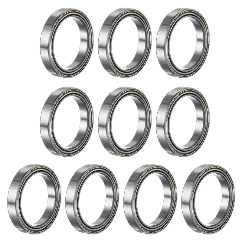 10pcs 6703ZZ Deep Groove Ball Bearings, Chrome Steel Z2 Bearing 17x23x4mm