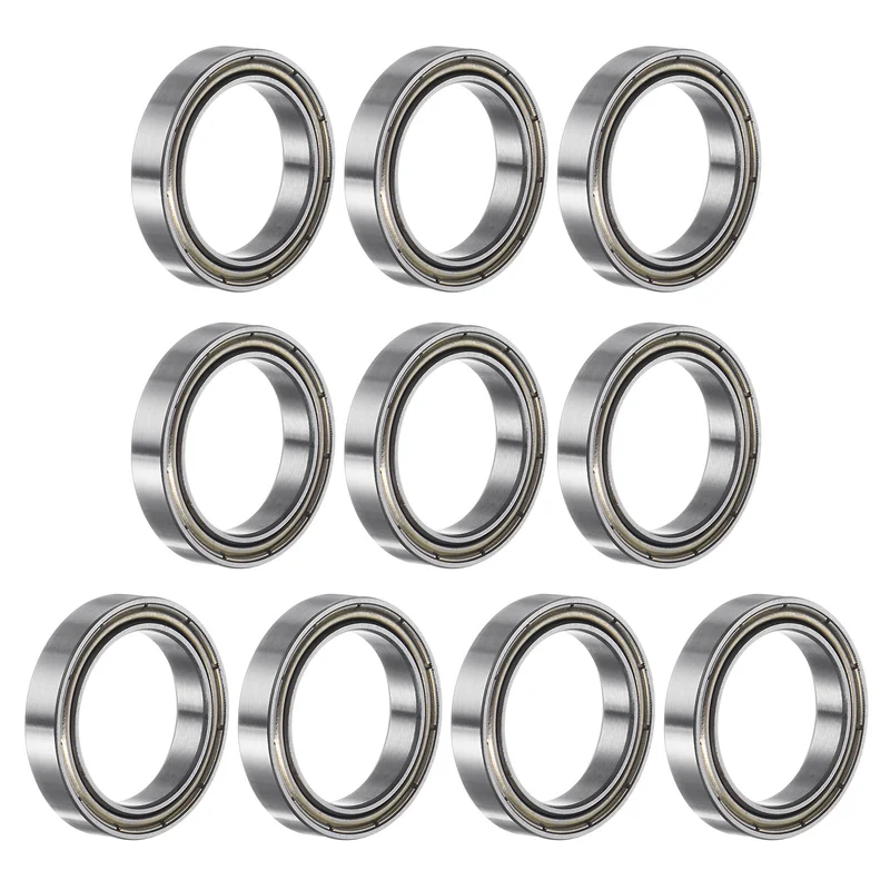10pcs 6702ZZ Deep Groove Ball Bearings, Chrome Steel Bearing 15mm x 21mm x 4mm