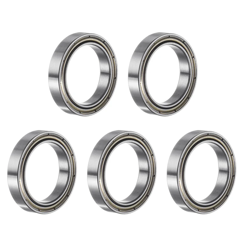 5pcs 6702ZZ Deep Groove Ball Bearings, Chrome Steel Z2 Bearing 15mm x 21mm x 4mm